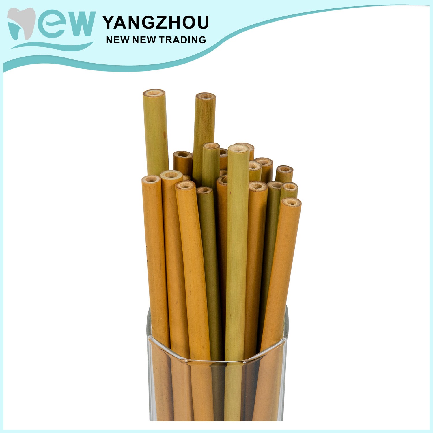 natural drinking used bamboo straw 